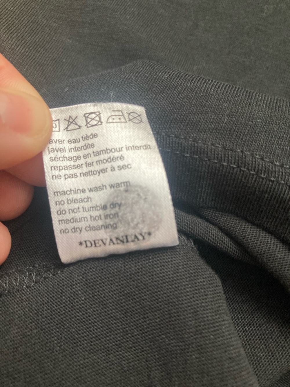 Lacoste Black V-Neck Cotton Long Sleeve Tee - Picture 7 of 8